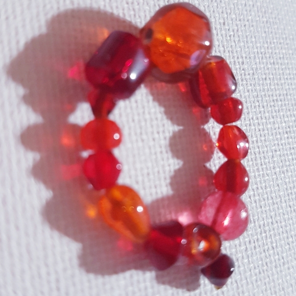 Red Scarf Women's Ring Handmade Jewelry s8-9 NEW - Picture 6 of 13